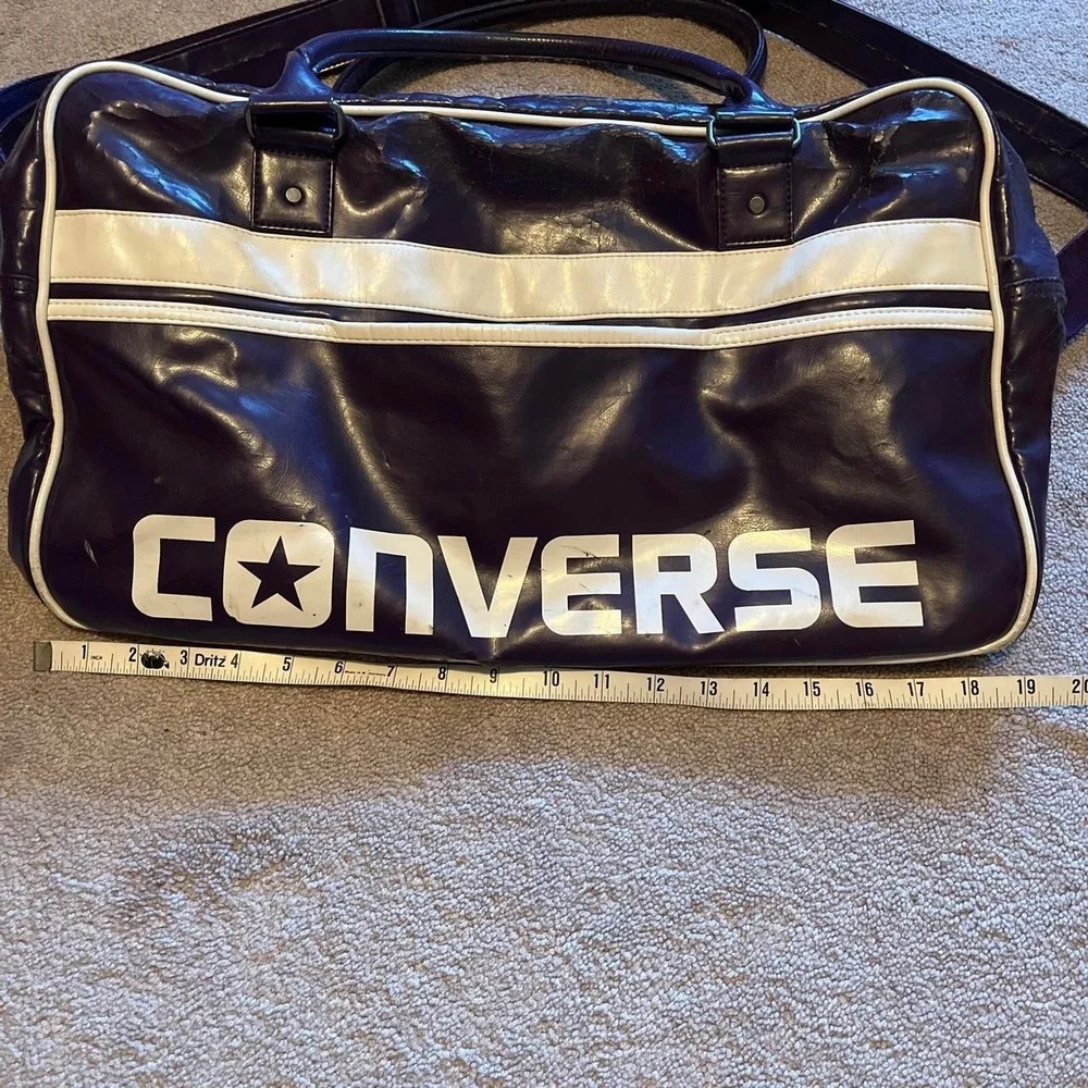 Converse vintage duffel messenger bag old school piping Y2K gym